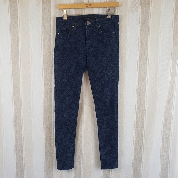 Harper Midrise Floral Skinny Jeans - Picture 1 of 10
